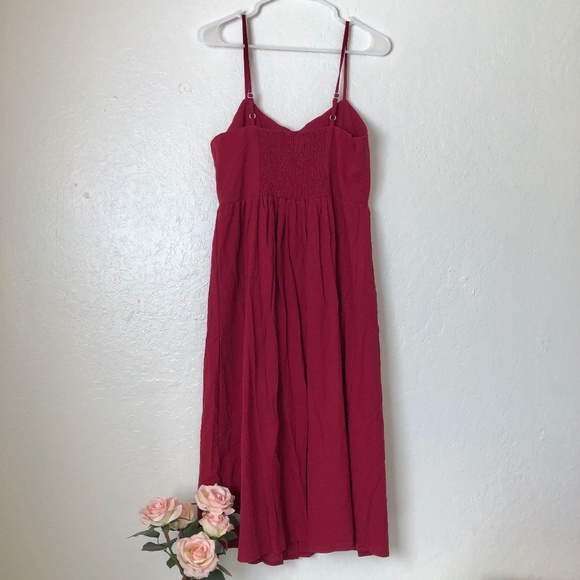 SHEIN Red Spaghetti Strap Midi Dress NWOT - Picture 3 of 4